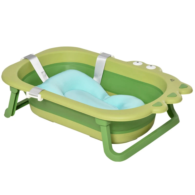 Ergonomic Foldable Baby Bathtub for Toddlers & Infants, Non-Slip with Cushion (0-3 yrs)