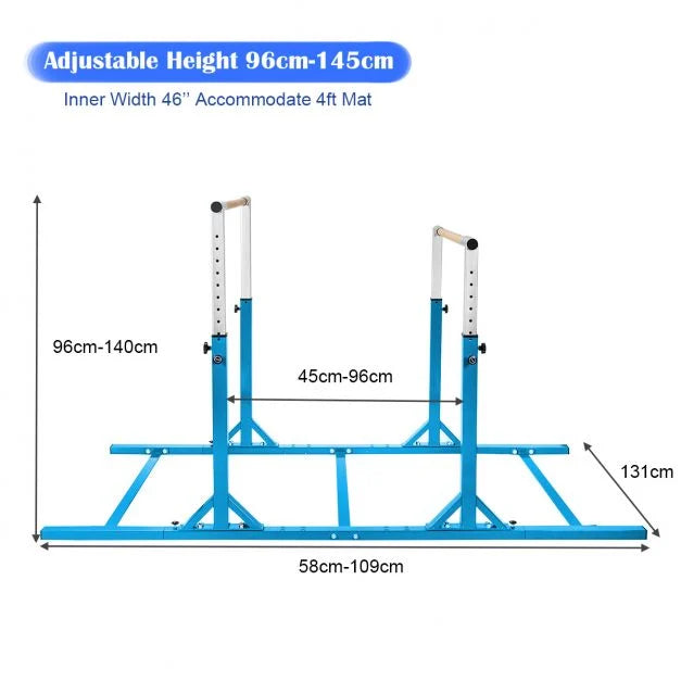 Adjustable Kids Parallel Gymnastics Bar with 11 Height Levels for Training