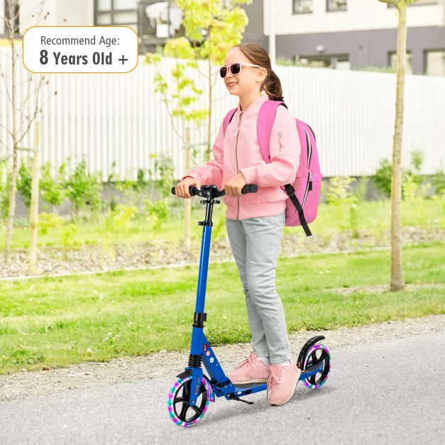 Folding Kick Scooter with Large Wheels – for Kids 8+, Teens & Adults
