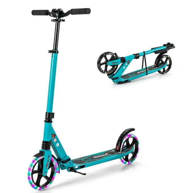 Folding Kick Scooter with Large Wheels – for Kids 8+, Teens & Adults