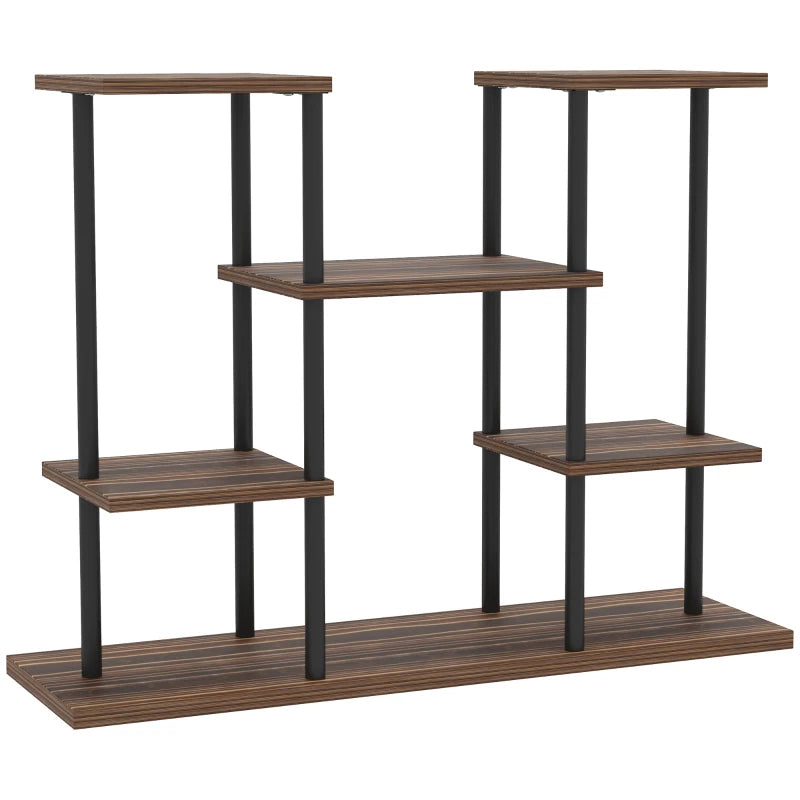 Four-Tier Wooden Plant Stand – Outdoor Garden Display Shelf for Pots & Planters