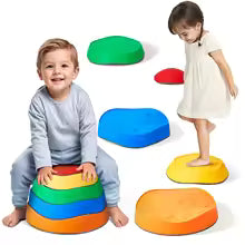 SucceBuy 5PCS Balance Stepping Stones Montessori Sensory Toys for Kids Games