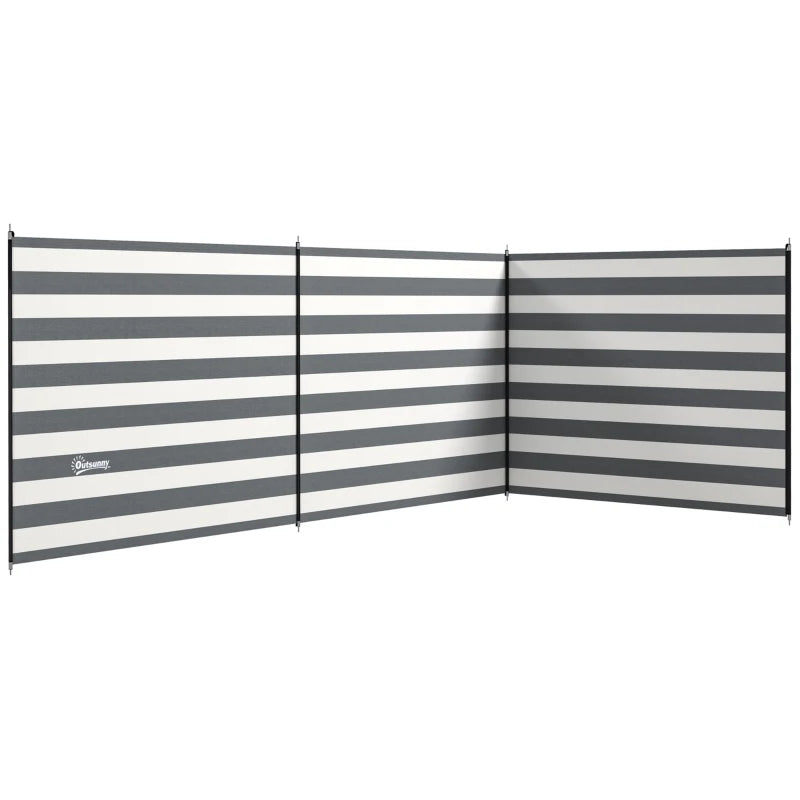 Camping Windbreak Privacy Screen – Grey & White