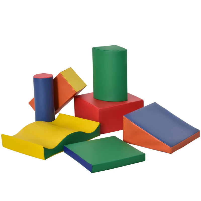 Toddler Soft Play Set – 7 Piece Foam Blocks for Climbing, Crawling & Stacking 1-3 Years