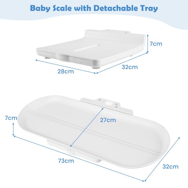 Smart Infant Scale with Detachable Tray for Precise Weight and Height Checks
