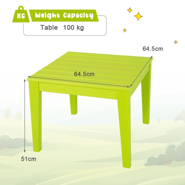 Square Kids Table 64.5cm HDPE for Drawing, Reading & Dining