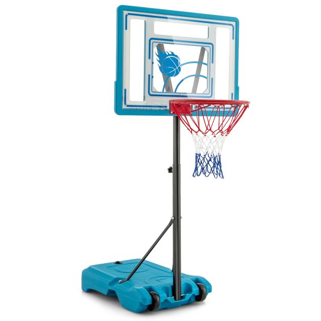 Adjustable Pool Basketball Hoop System with Fillable Base and Wheels