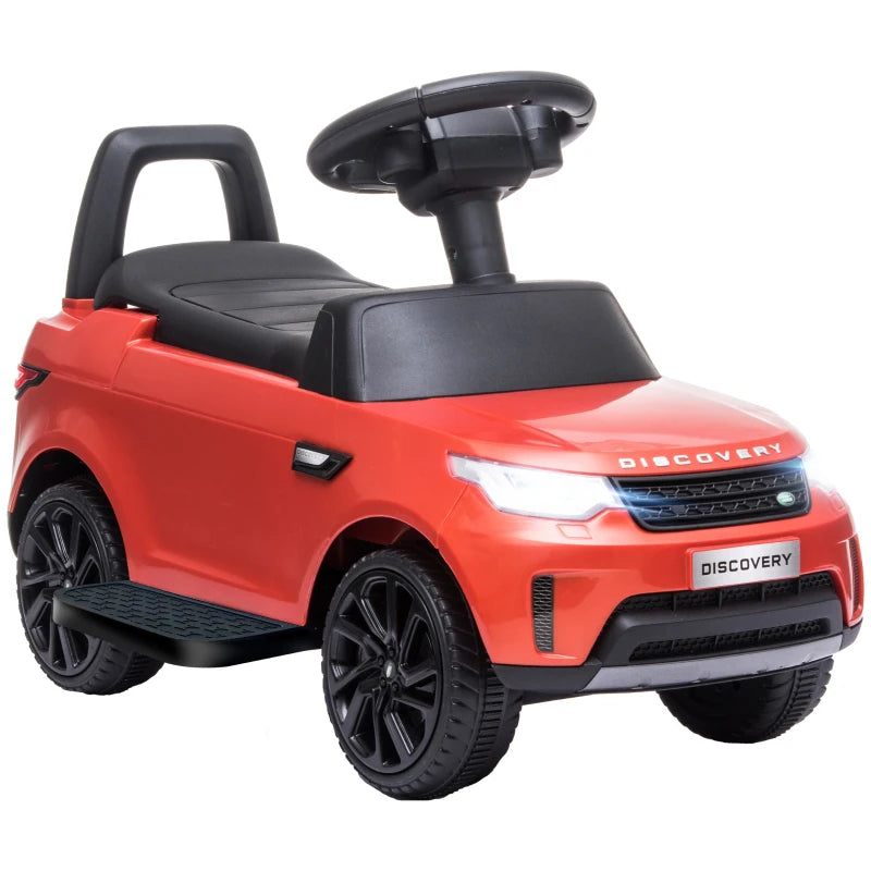 2-in-1 Licensed Kids Electric Ride-On Car with Headlights and Music – Red, 6V
