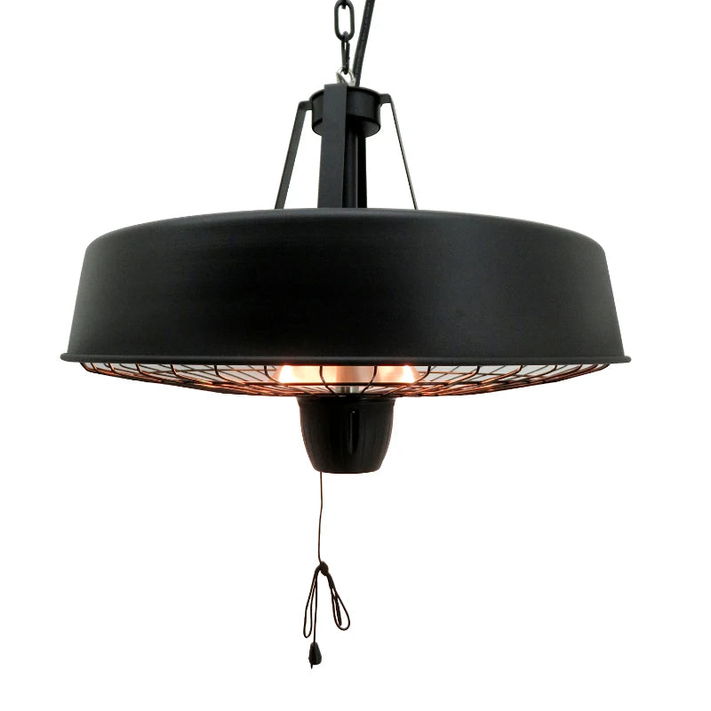 Electric Hanging Patio Heater – 1000/2500W Infrared Heat with Adjustable Power