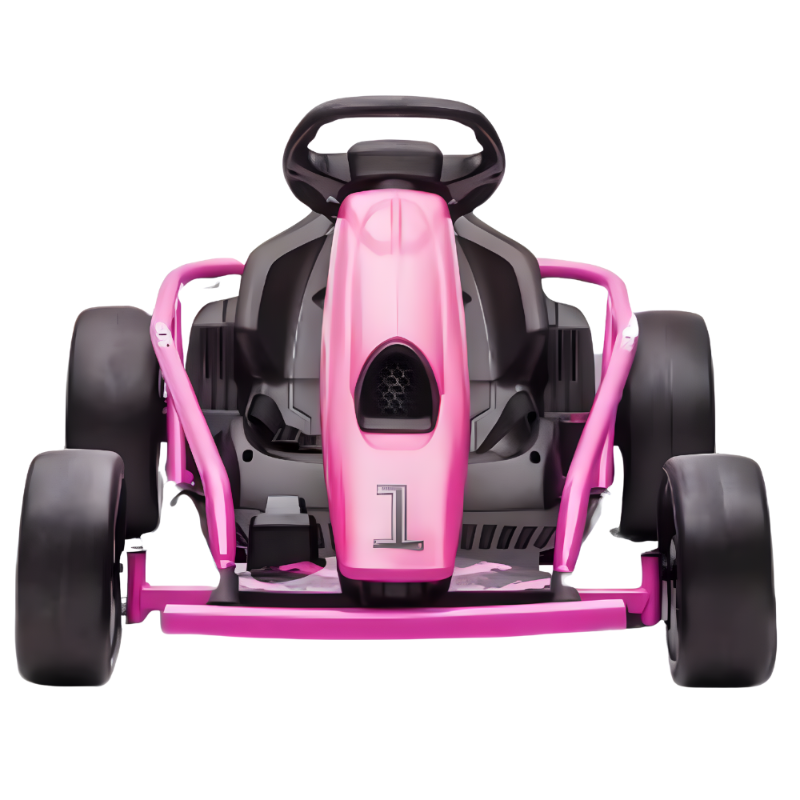 24V Kids Electric Racing Kart – Drift Go Kart with 2 Speeds, Pink, Ages 8–12 Years