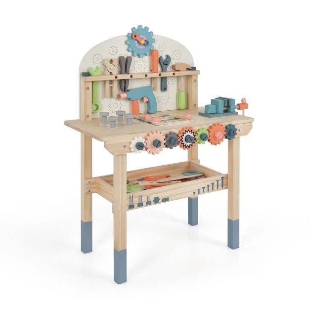 Kids Play Tool Workbench with Complete Tool Set & Realistic Accessories