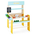Kids Toy Grocery Store Playset with Checkout Counter & Imaginative Play Items