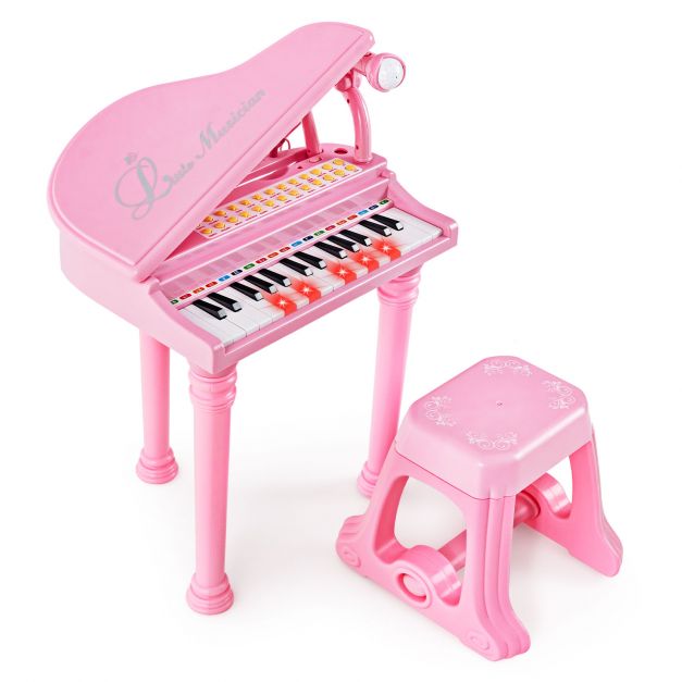 31-Key Multifunctional Kids Piano with Built-In Microphone