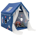 Kids Play Tent with Washable Mat and Peek-Through Windows