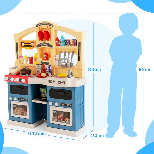 Kids 69-Piece Kitchen Playset with Magic Boiling and Steam Effects