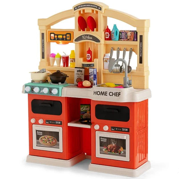 Kids 69-Piece Kitchen Playset with Magic Boiling and Steam Effects
