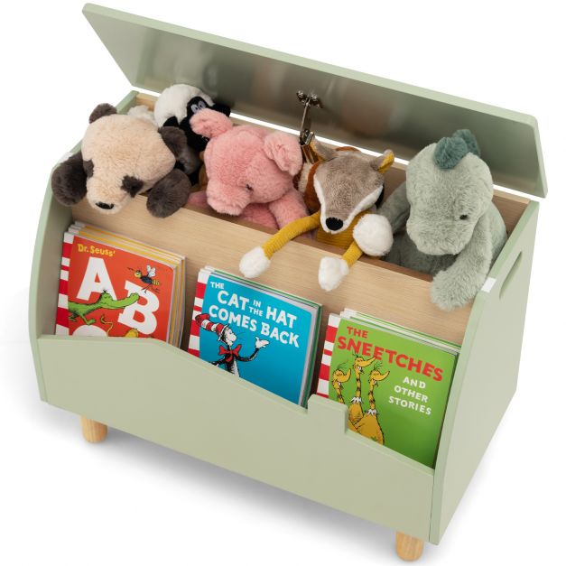 Kids Multifunctional Toy Box with Safety Hinge – Perfect for Playroom