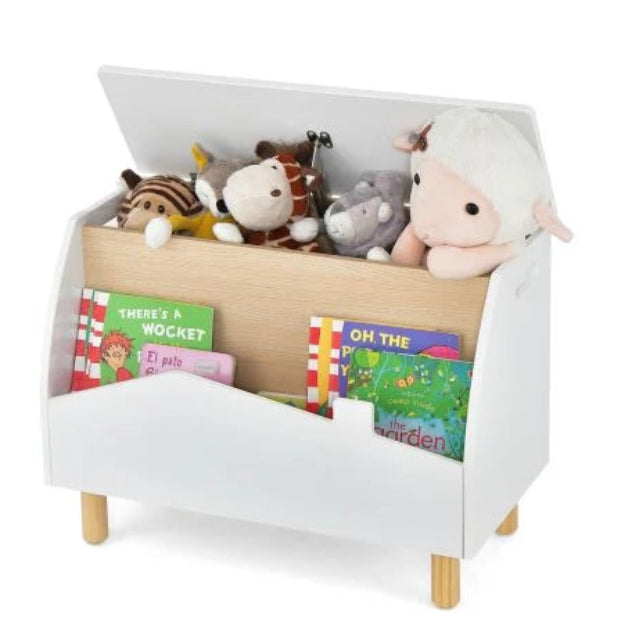 Kids Multifunctional Toy Box with Safety Hinge – Perfect for Playroom