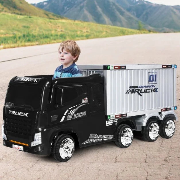 Kids 12V Ride-On Truck with Container | Ages 3-8
