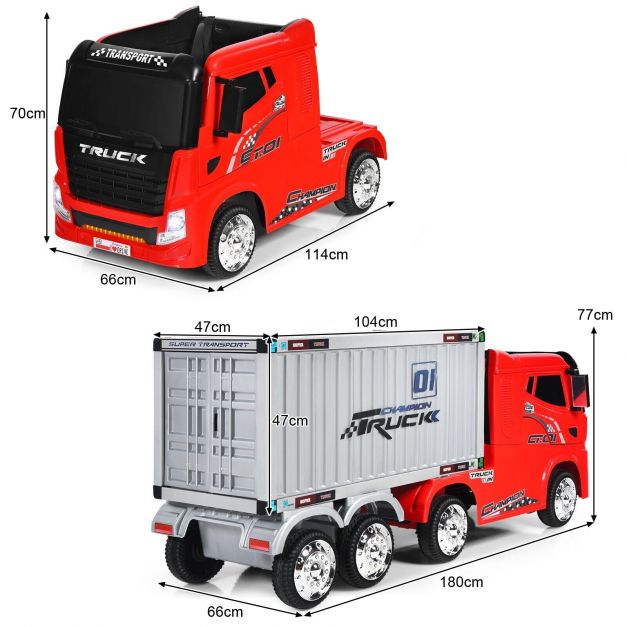 Kids 12V Ride-On Truck with Container | Ages 3-8
