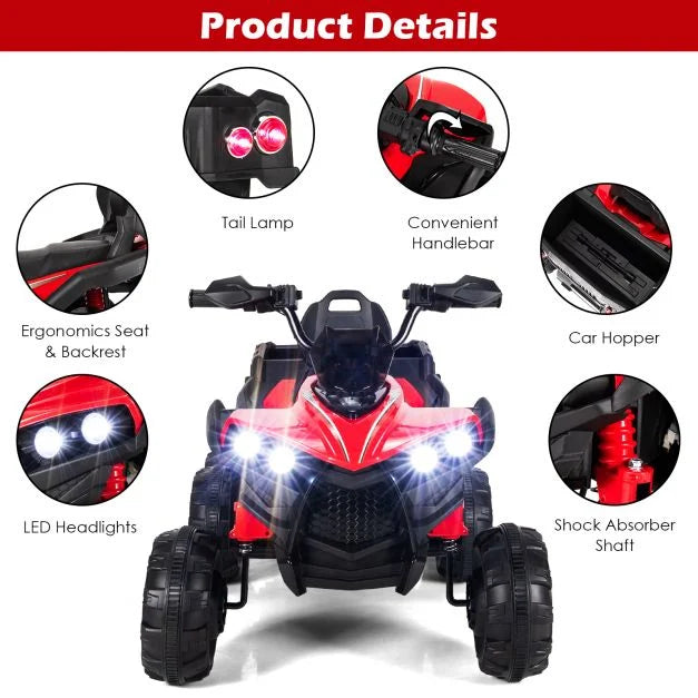 Kids 6-Wheel Electric ATV with 4 Motors – All-Terrain Adventure