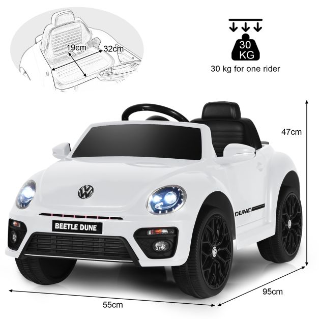 12V Volkswagen Beetle Electric Ride-On Car for Kids with Remote Control