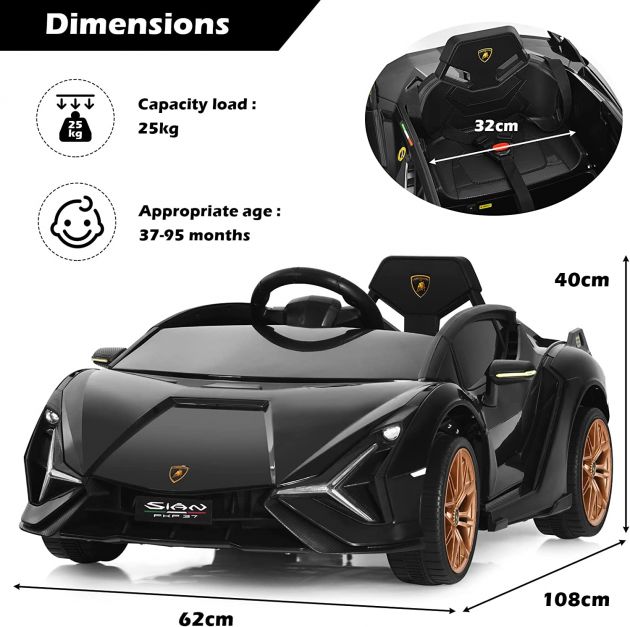 12V Battery-Powered Electric Ride-On Vehicle with Remote Control and LED Lights