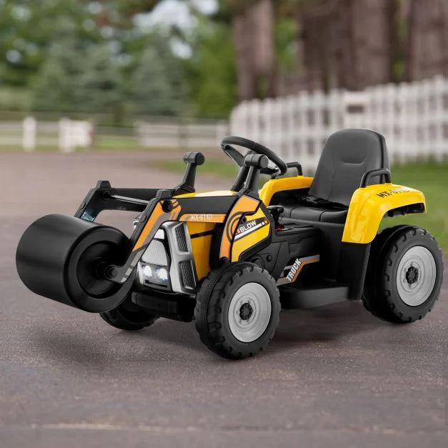 Kids 12V Electric Ride-On Road Roller with Remote Control