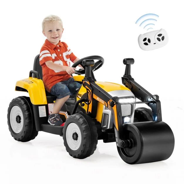 Kids 12V Electric Ride-On Road Roller with Remote Control