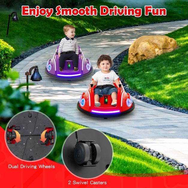 Kids’ Electric Bumper Car – 360° Spin, RC Safety Control