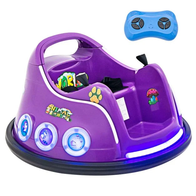 Kids 12V Ride-On Bumper Car with Remote Control & Joysticks
