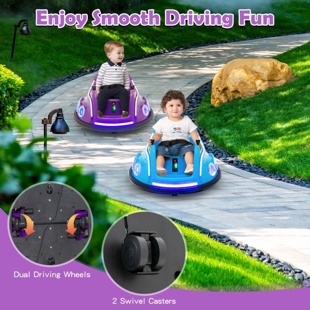 Kids’ Electric Bumper Car – 360° Spin, RC Safety Control