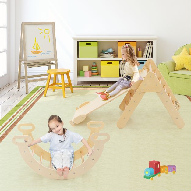 7-in-1 Toddler Climbing Frame with 6-Piece Indoor Baby Soft Play Set