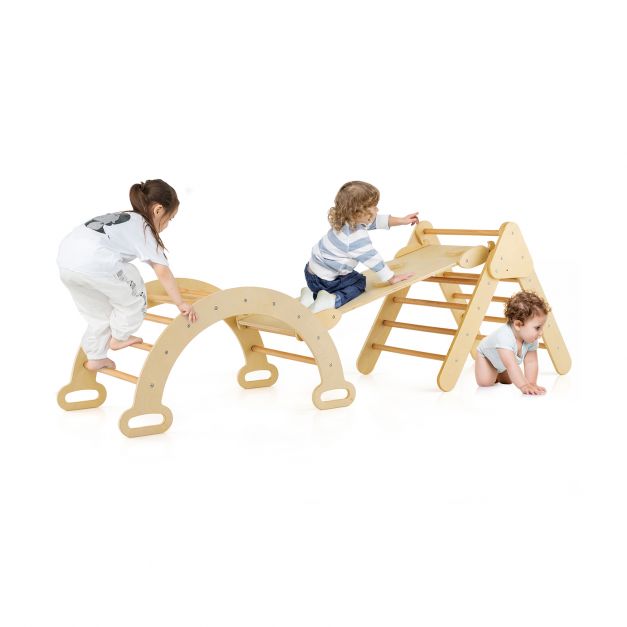 7-in-1 Toddler Climbing Frame with 6-Piece Indoor Baby Soft Play Set