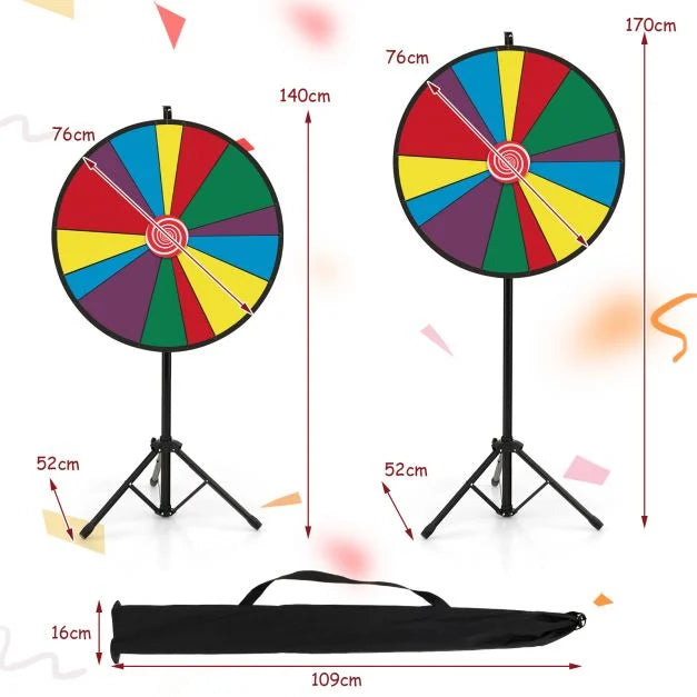 76cm Floor Prize Wheel with Stand – Party, Event & Game Night Fun