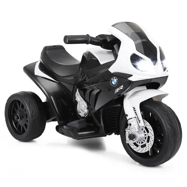 Kids 6V Ride-On Motorcycle with Headlight & Training Wheels