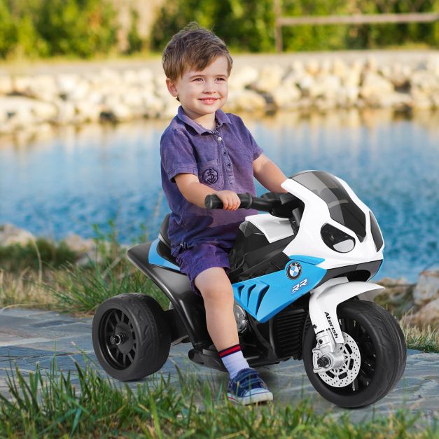 Kids 6V Ride-On Motorcycle with Headlight & Training Wheels