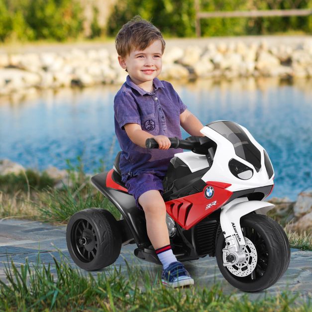 Kids 6V Ride-On Motorcycle with Headlight & Training Wheels