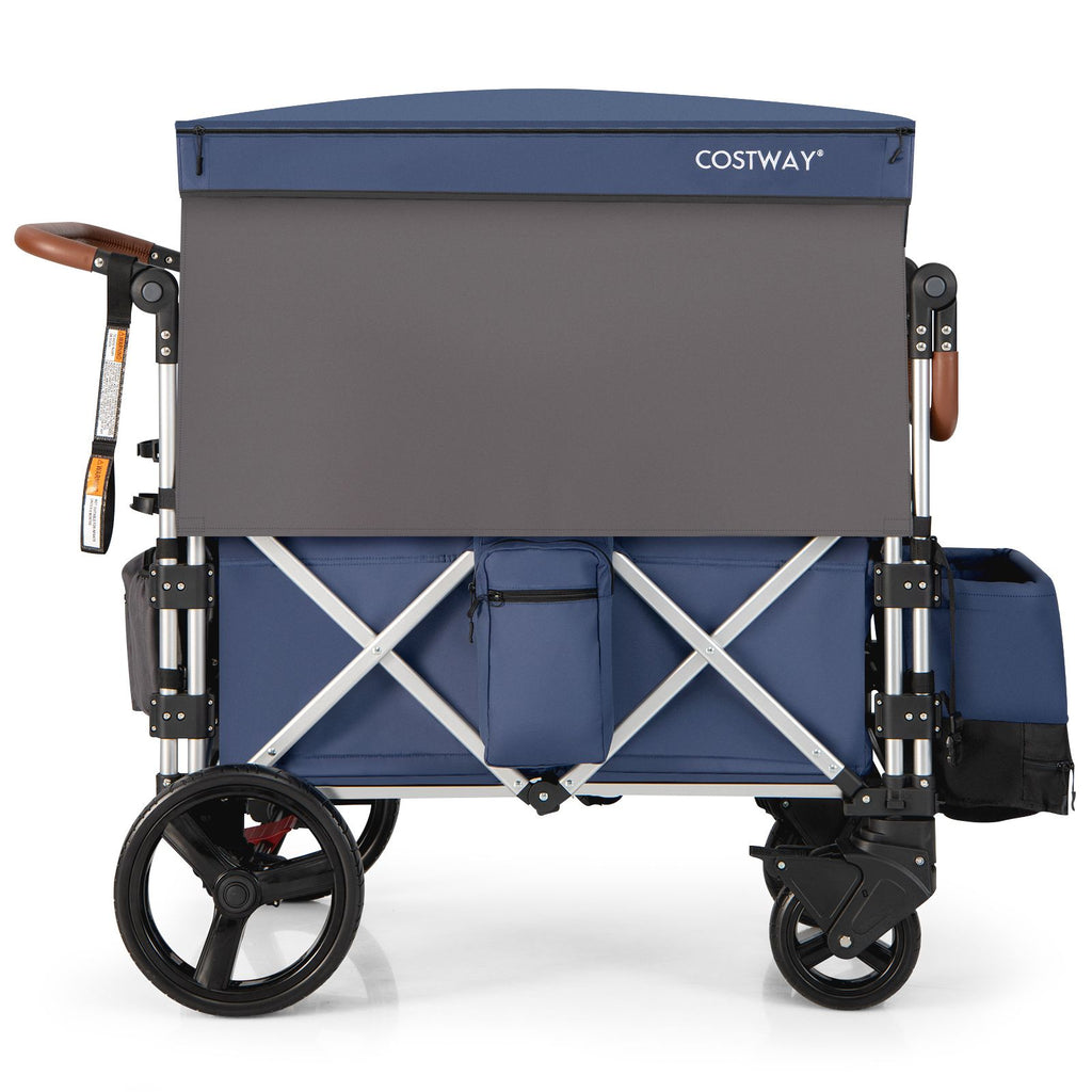 Push & Pull Stroller Wagon with Adjustable Handle for Kids