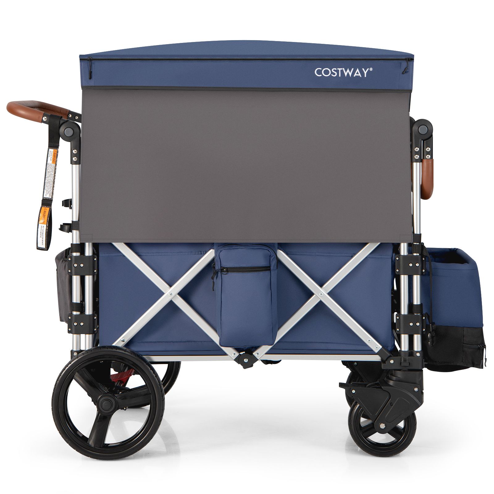 Push & Pull Stroller Wagon with Adjustable Handle for Kids