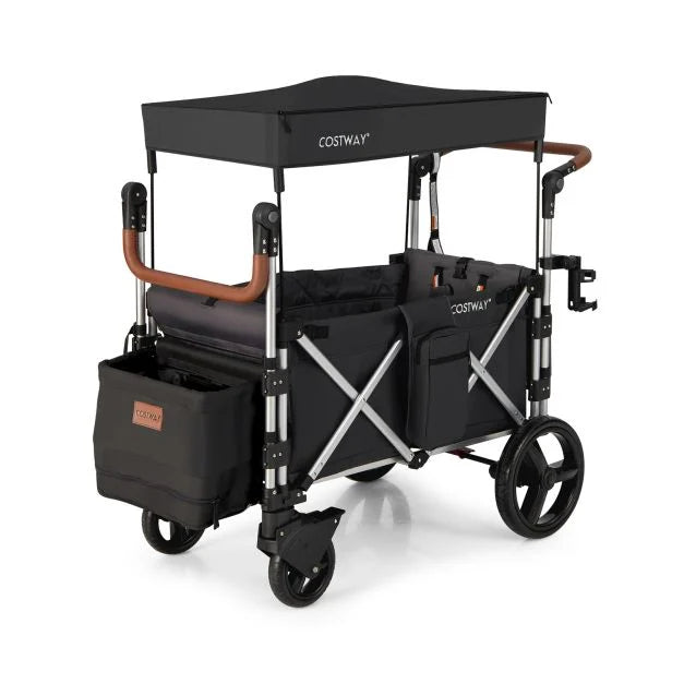 Push & Pull Stroller Wagon with Adjustable Handle for Kids
