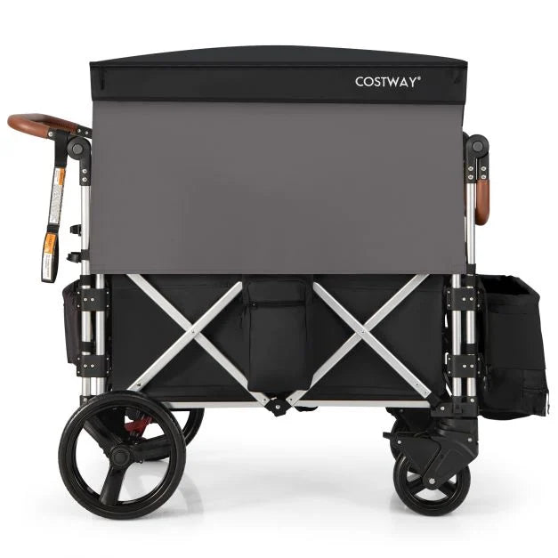 Push & Pull Stroller Wagon with Adjustable Handle for Kids