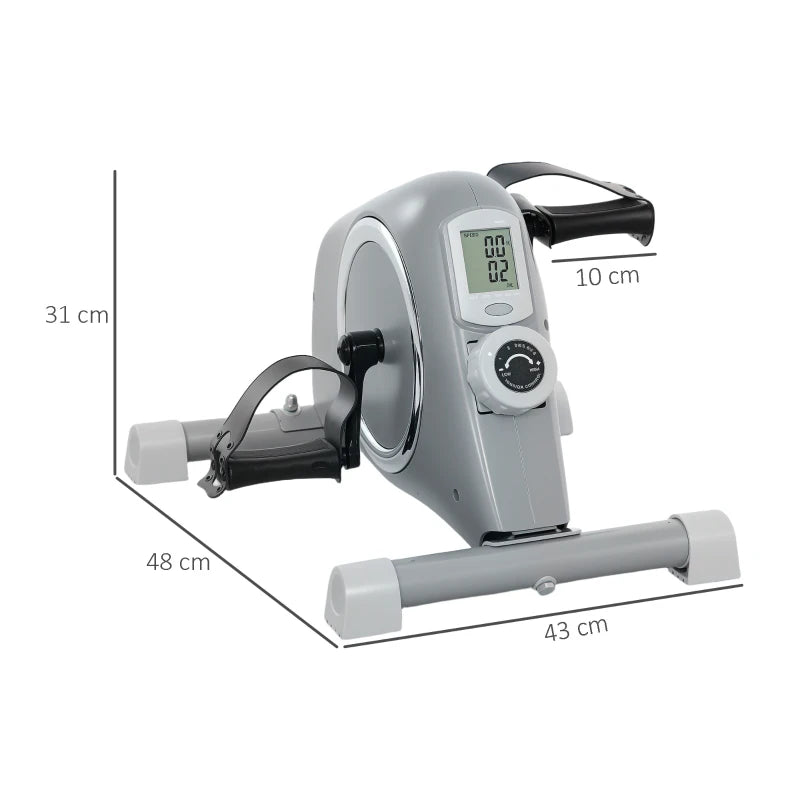 Grey Pedal Exerciser – Magnetic Resistance with 8 Levels
