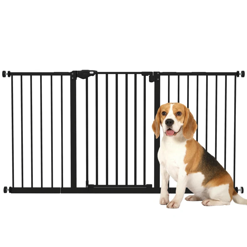 Black Safety Gate – Adjustable with 3 Extensions