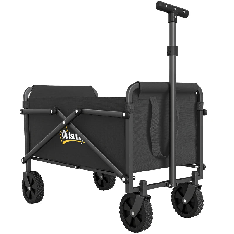 Heavy Duty Folding Trolley Cart with Wheels, Adjustable Handle & Carrying Bag, 41L