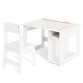 Toddler Art & Study Desk with Paper Roll and 4 Paint Cups