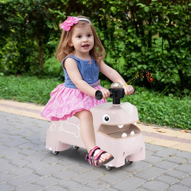 Toddler Ride-On Car with Music, Lights & Storage