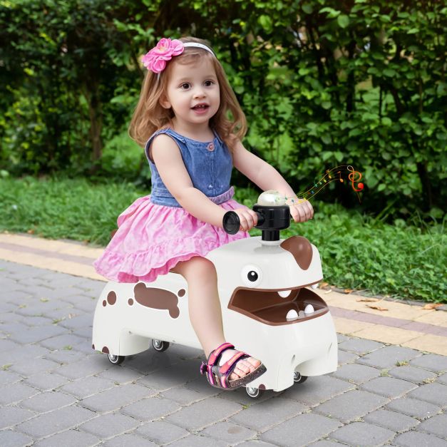 Toddler Ride-On Car with Music, Lights & Storage