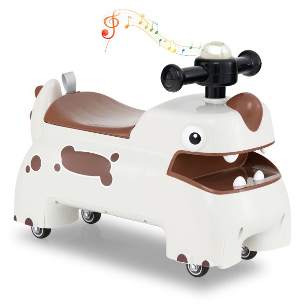 Toddler Ride-On Car with Music, Lights & Storage