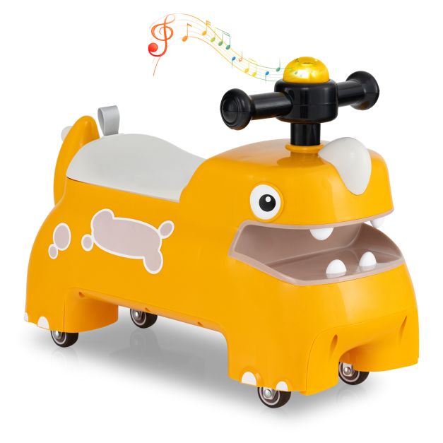 Toddler Ride-On Car with Music, Lights & Storage